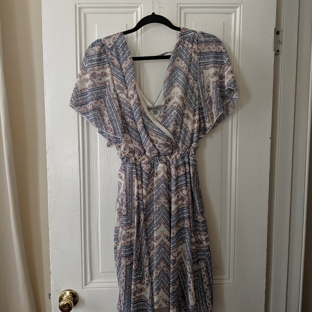 Paisley handkerchief hem dress